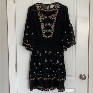 Anthropologie Maeve Embroidered Mini Dress Size 0